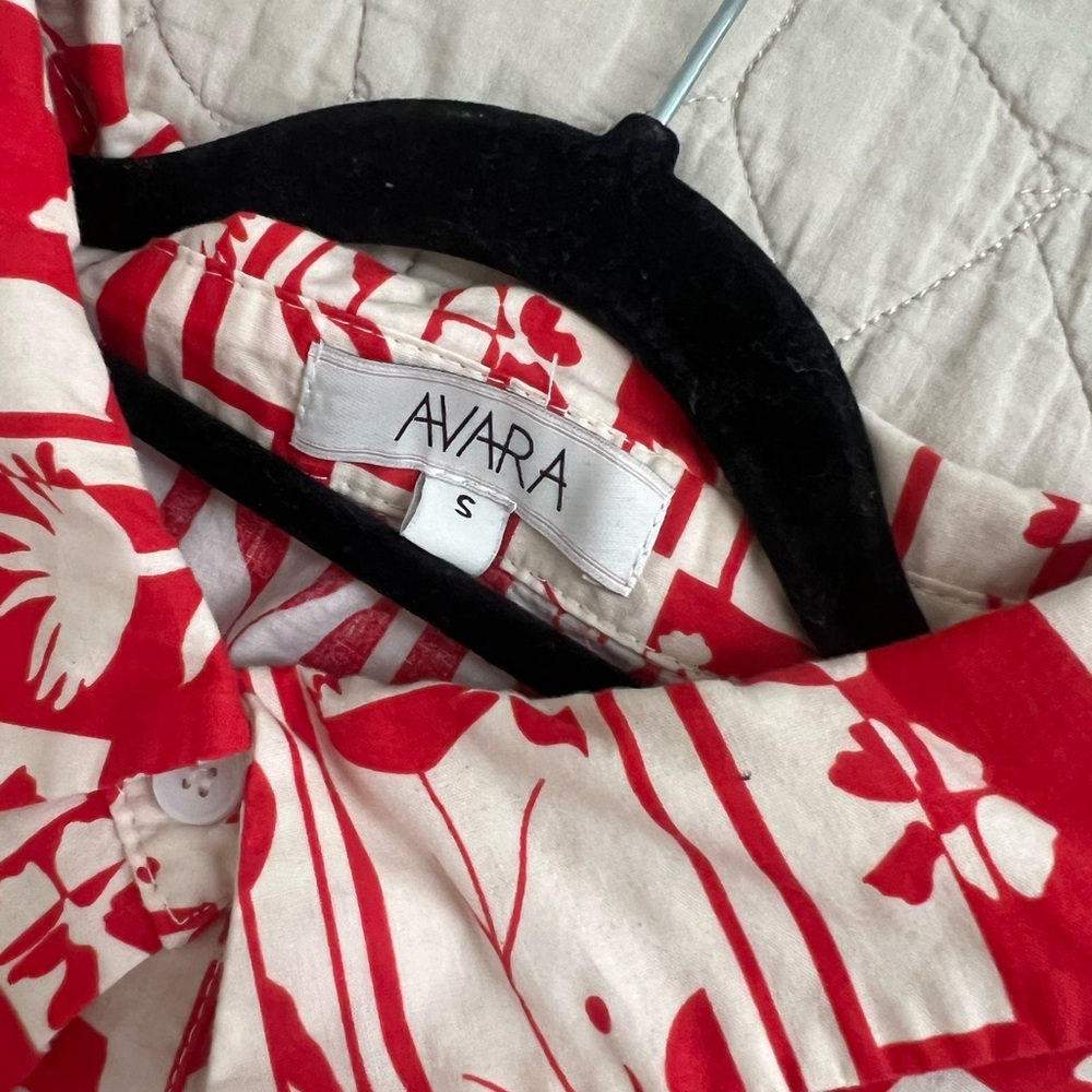 Avara Red and White Floral Maxi Dress